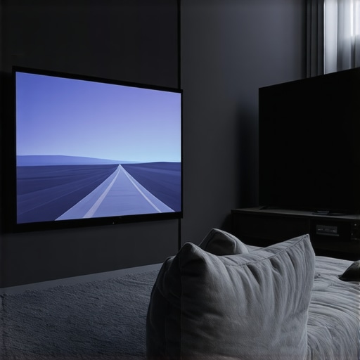 Projector vs TV Size Comparison A visual comparison showing the massive size difference between a 120-inch projected image and a standard television.