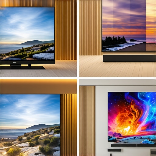 Projector vs TV Size Comparison A visual comparison of a 120-inch projector screen versus a 98-inch television.