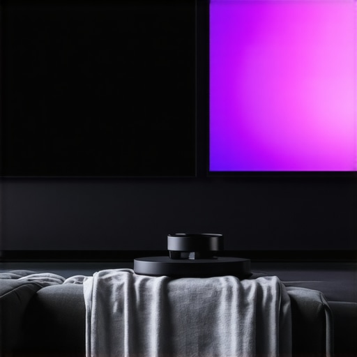 Projector vs TV Size Comparison A visual comparison showing the scale of a 120-inch projector screen versus a standard large-screen television.