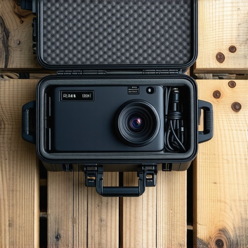 Custom foam interior of a rugged projector case