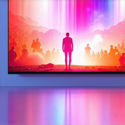 Real-World Performance Testing of a 4K Laser Projector A 4K laser projector displaying a high-contrast movie scene in a living room environment.