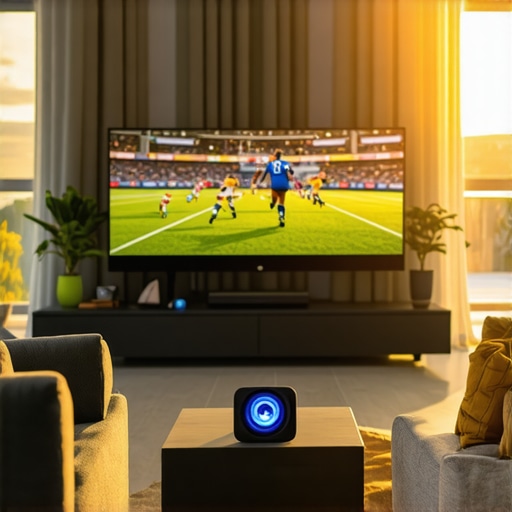 High-end laser projector performing in a bright living room environment