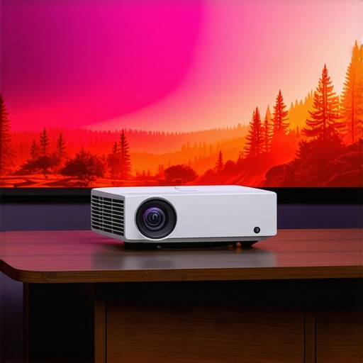Real-world UST Projector Performance in Ambient Light A laser UST projector displaying a movie in a living room with some natural light.