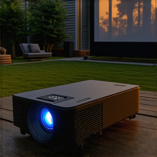 Real world outdoor projector performance test Testing a 4k laser projector outdoors during sunset