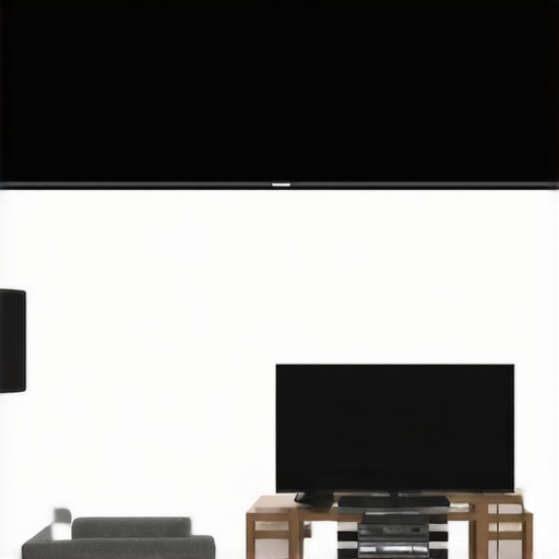 Scale comparison of UST projector versus standard TV Comparison of a 120-inch UST projector screen and a 65-inch television in a modern living room setting.