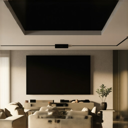 The Only Way to Hide a Projector Screen in a Modern Living Room