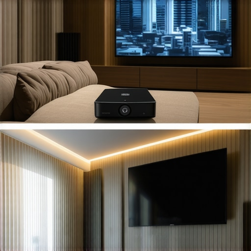 Visual comparison showing the size advantage of a 120-inch projector screen over a large flat-screen TV in a home theater setting.