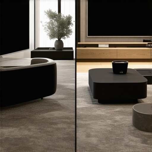 Comparison between a 120-inch UST projector screen and a 98-inch flat-screen TV for home cinema.