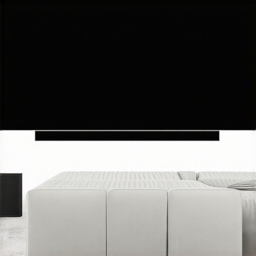 Comparison showing the size advantage of a 120-inch UST projector over a standard 65-inch television.