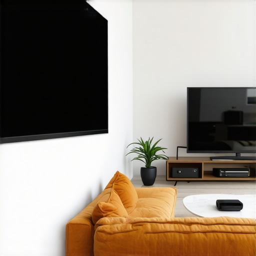 UST Projector vs Standard TV Scale Comparison A visual comparison showing the massive size difference between a UST projector screen and a traditional television.