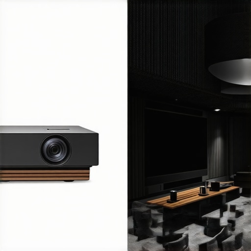 UST vs Long Throw Projector Setup Comparison Visual comparison showing the space-saving benefits of ultra-short throw projectors versus traditional ceiling-mounted home theater units.