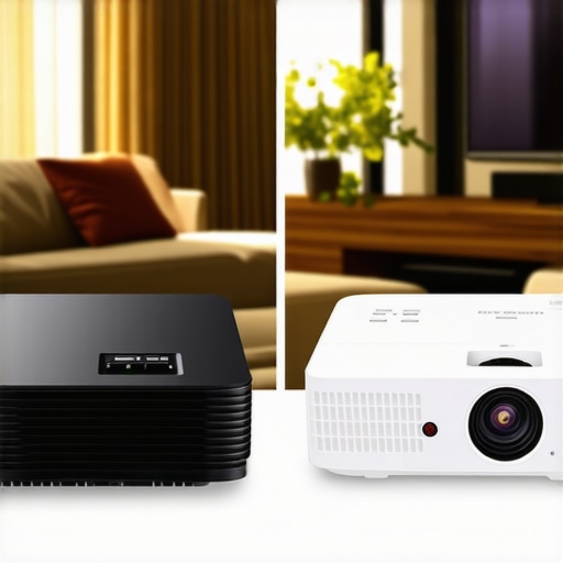 UST vs Portable Projector Comparison Comparison of UST and portable projectors in ambient light